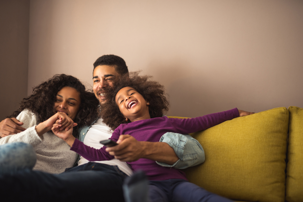 happy family in healthy home