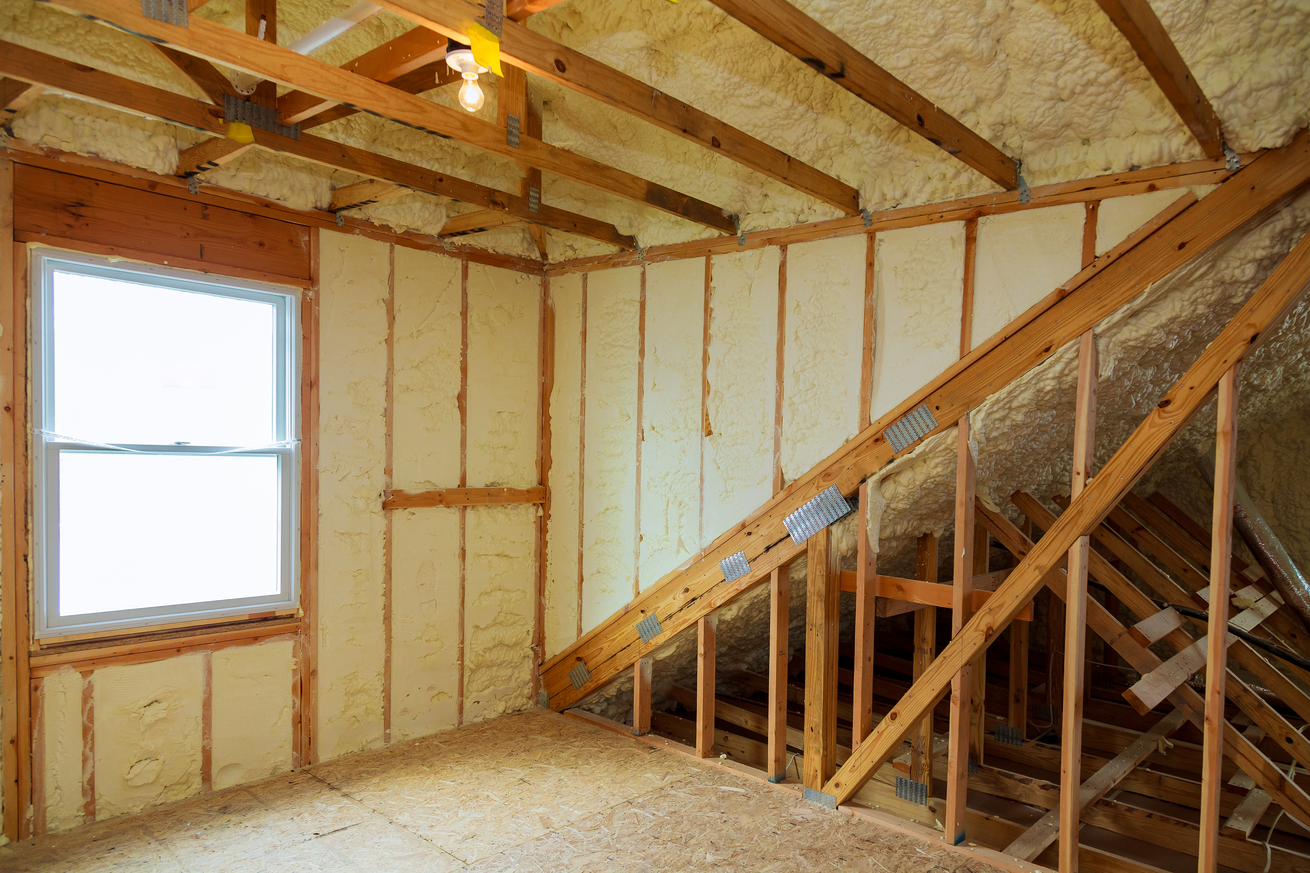properly insulated walls inside of a house