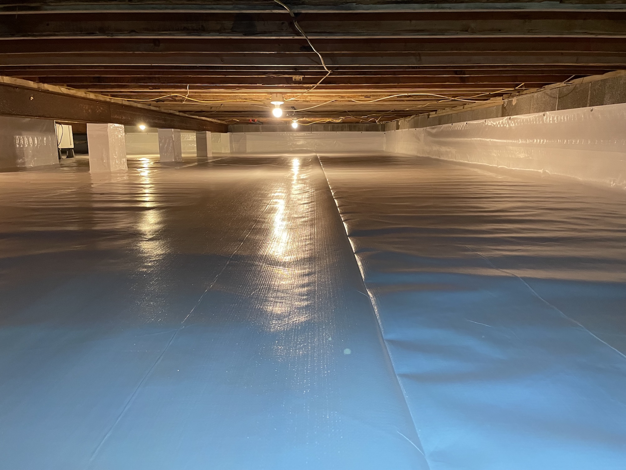 Clean crawl space after encapsulation