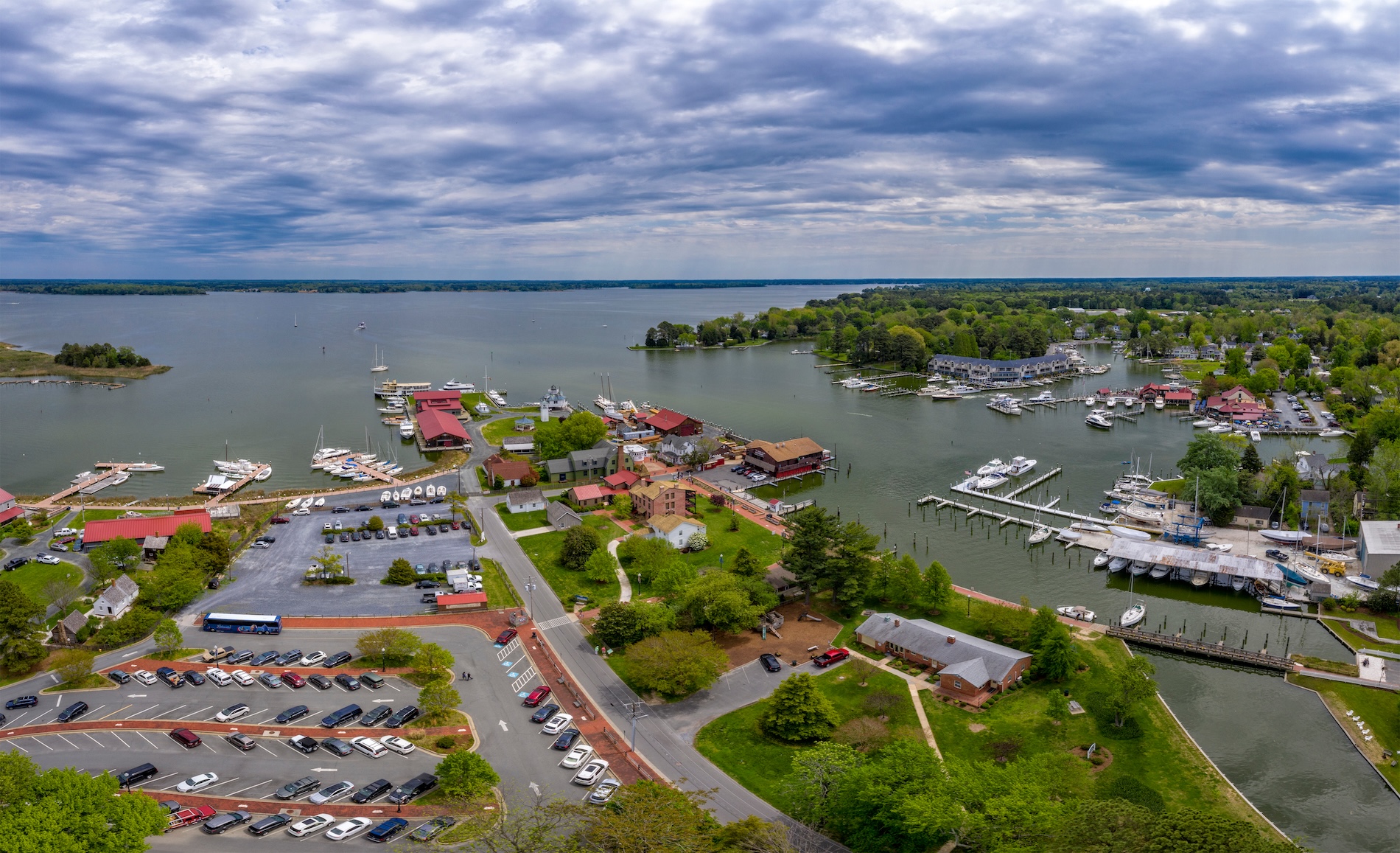 Aerial view of St. Michaels, MD