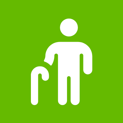 Person with cane icon