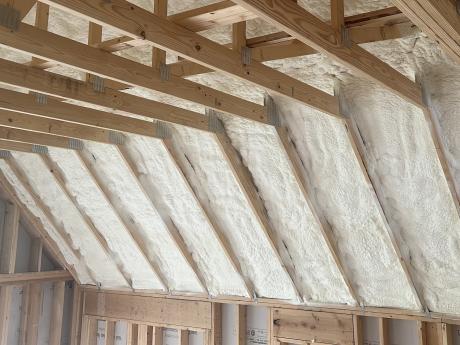 Spray Foam Insulation In Eaves Of Attic