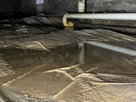 Moist crawlspace in MD home causing excess humidity